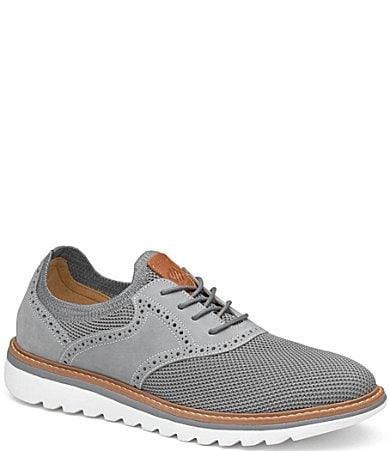 Johnston  Murphy Mens Braydon Knit Plain Toe Lace Up Saddle Oxford Sneakers Product Image
