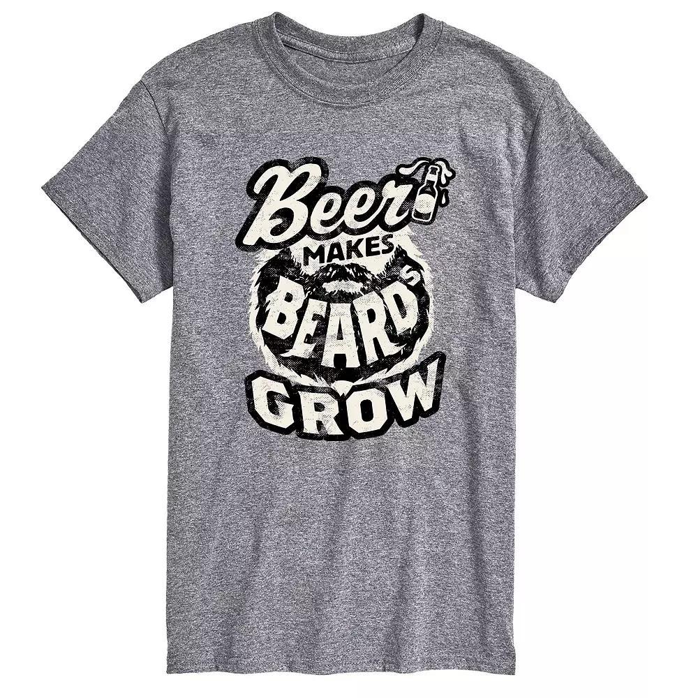 Mens Beer Makes Beards Grow Tee Product Image