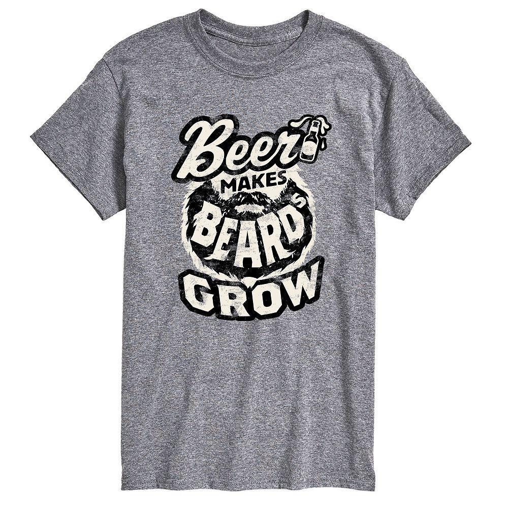 Mens Beer Makes Beards Grow Tee Product Image