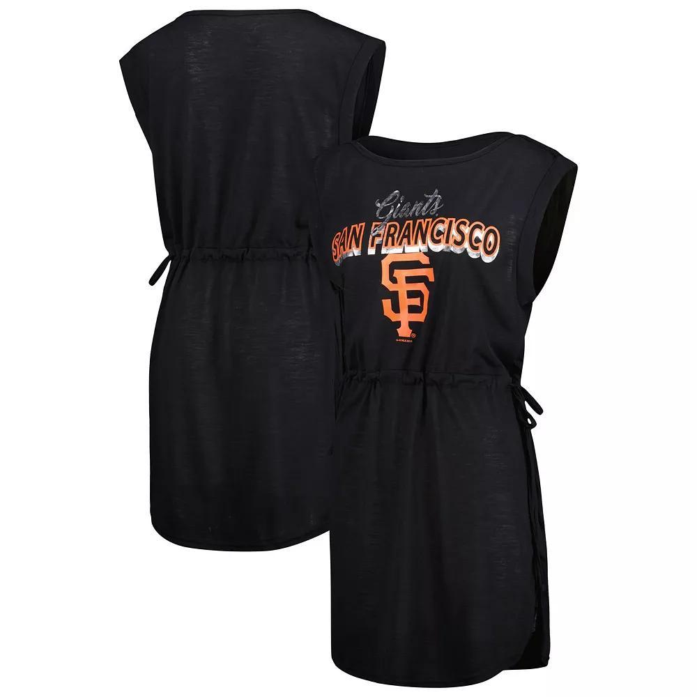 Women's G-III 4Her by Carl Banks Black San Francisco Giants G.O.A.T Swimsuit Cover-Up Dress, Size: Large Product Image