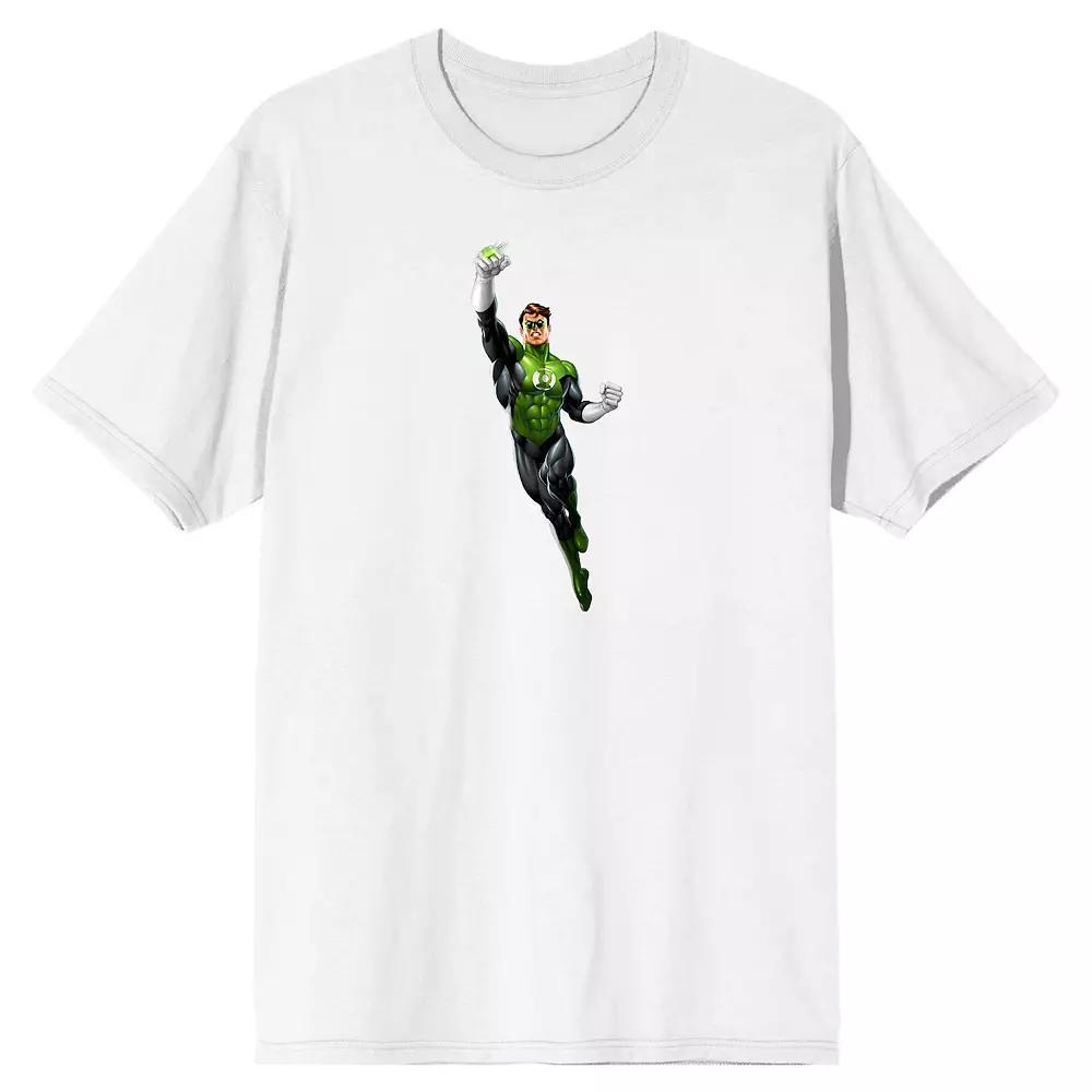 Men's Green Lantern Superhero Power Pose Tee, Size: XL, White Product Image