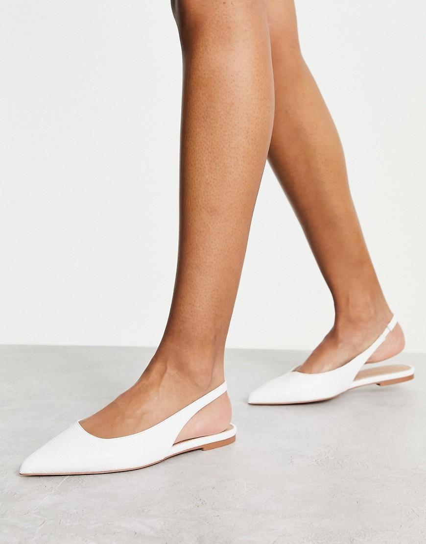 ASOS DESIGN Lala slingback ballet flats lizard Product Image