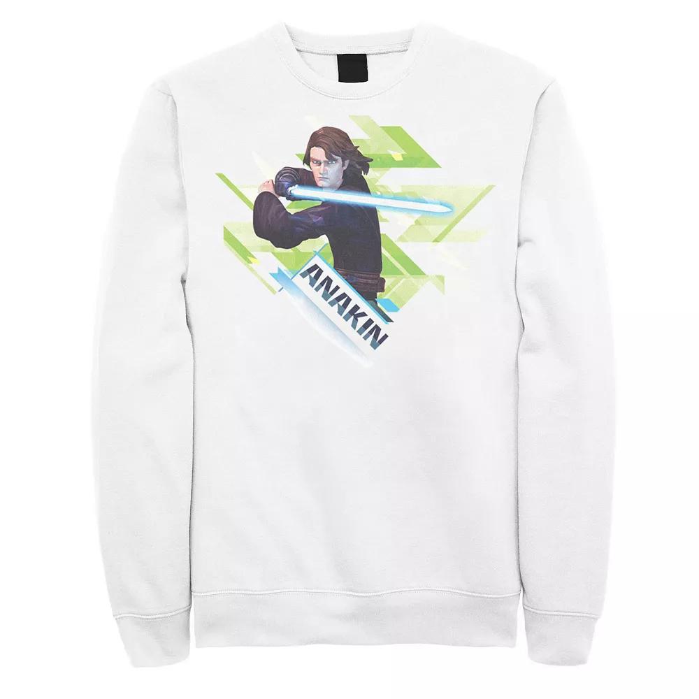 Men's Star Wars: The Clone Wars Anakin Portrait Sweatshirt, Size: 3XL, White Product Image