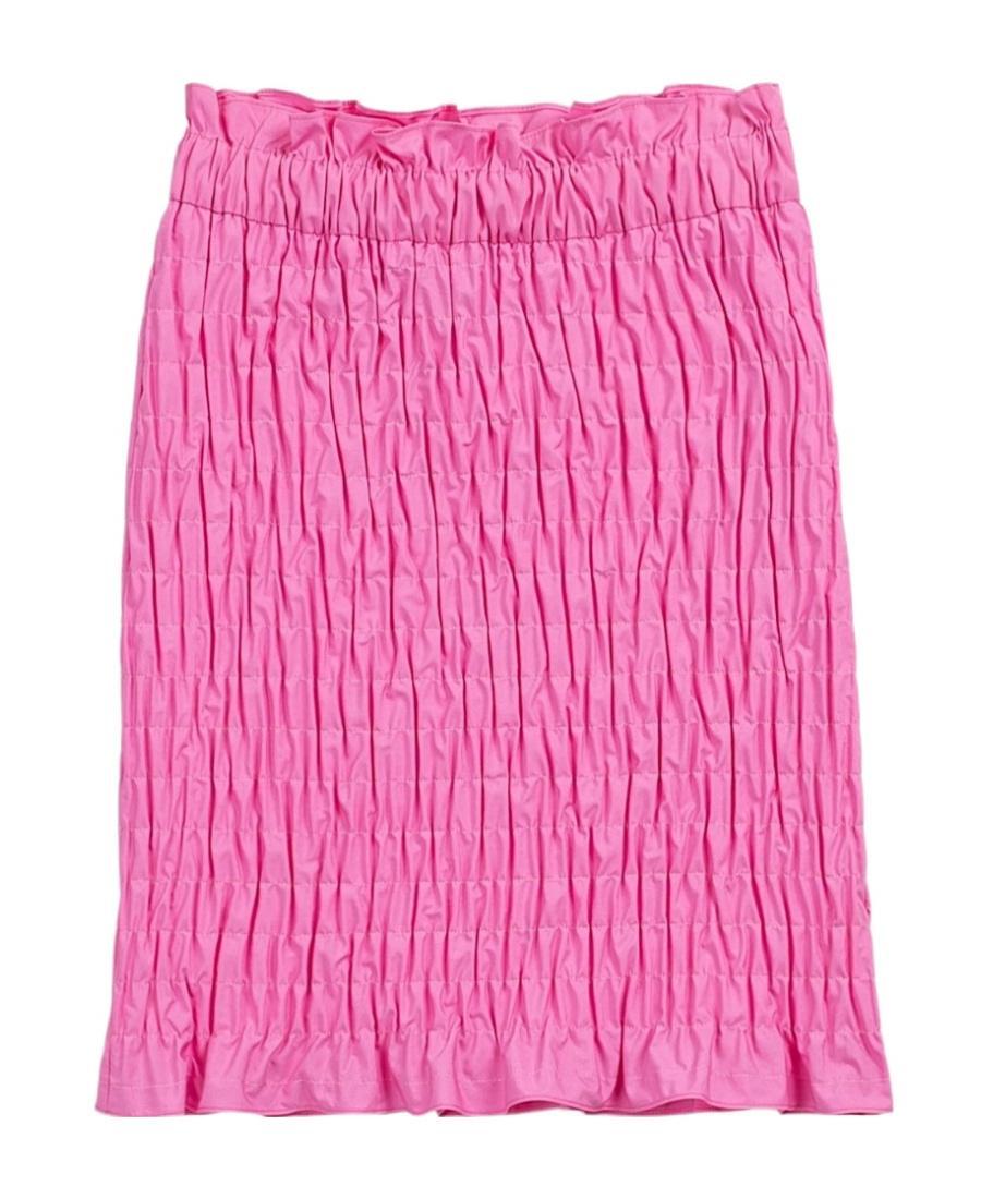 MSGM Shirred-effect Mini Skirt In Pink Product Image