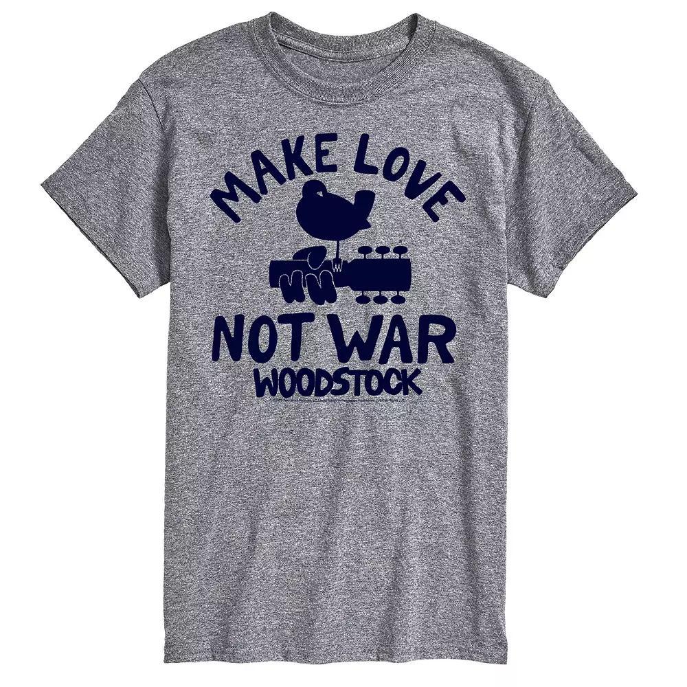 Big & Tall Woodstock Make Love Not War Graphic Tee, Mens Product Image
