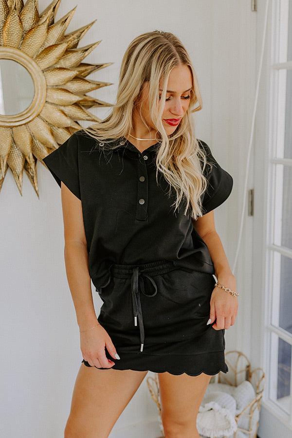 Alfresco Allure High Waist Skort in Black Product Image