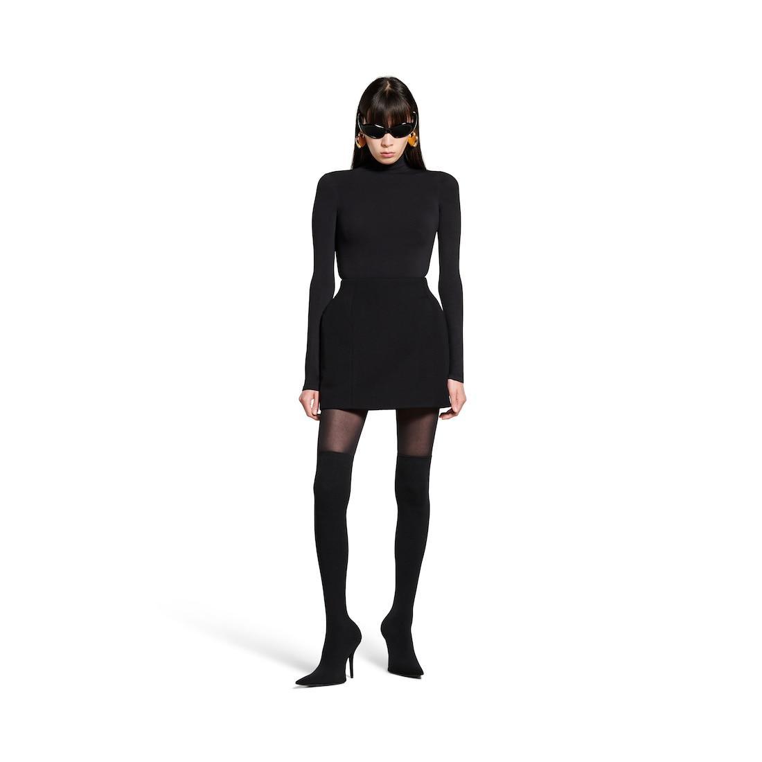 Women's Hourglass Mini Skirt in Black Product Image