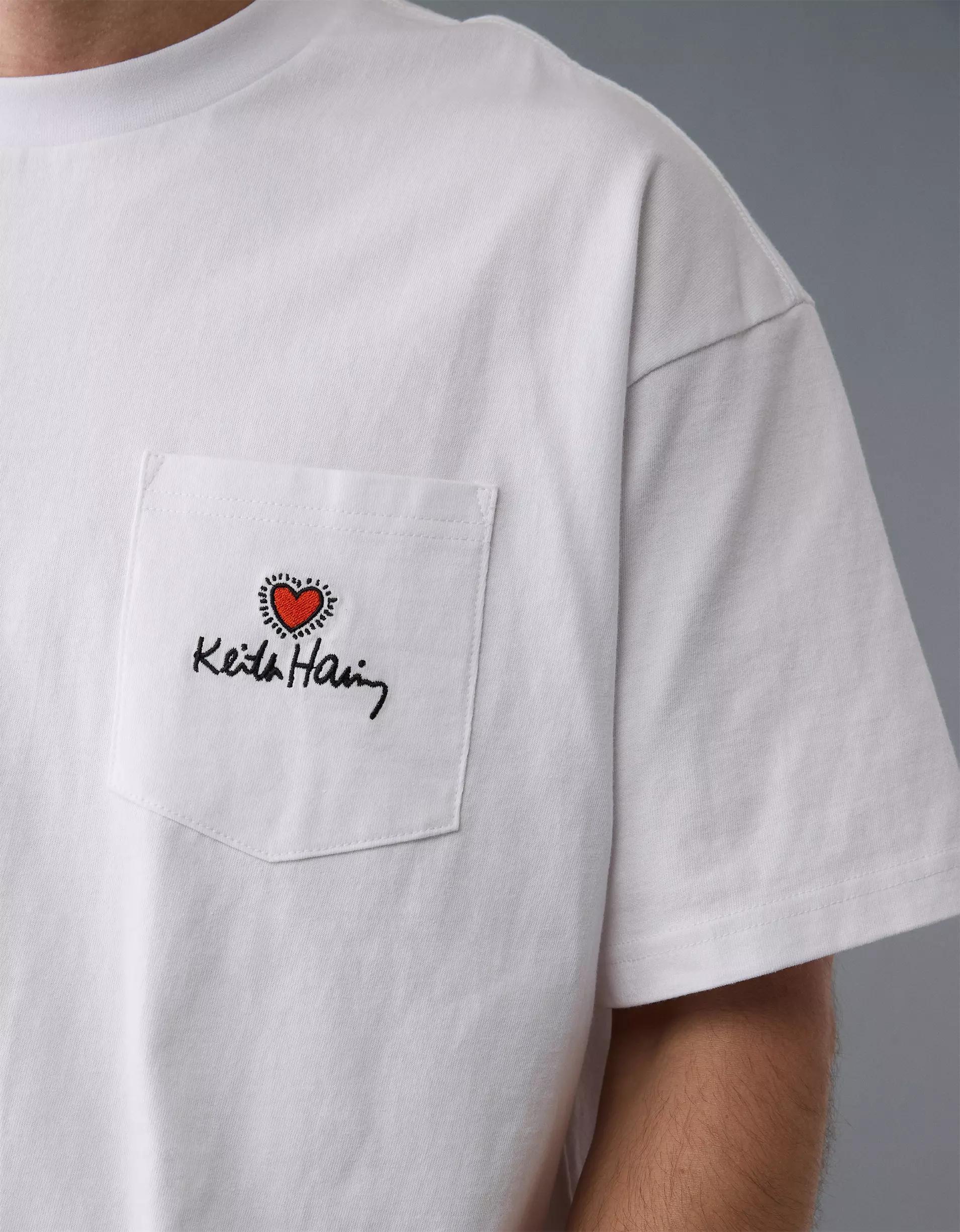 AE Boxy Keith Haring Graphic T-Shirt Product Image