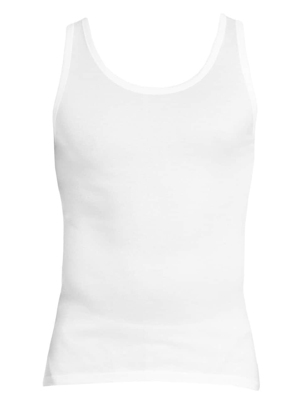 Cotton Pure Tank Top, White Product Image