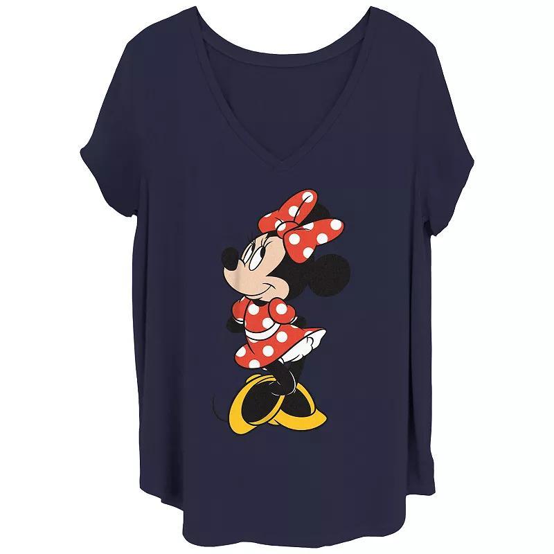 Disney's Minnie Mouse Cute Pose Juniors' Plus Graphic Tee, Women's, Size: 1XL, Blue Product Image