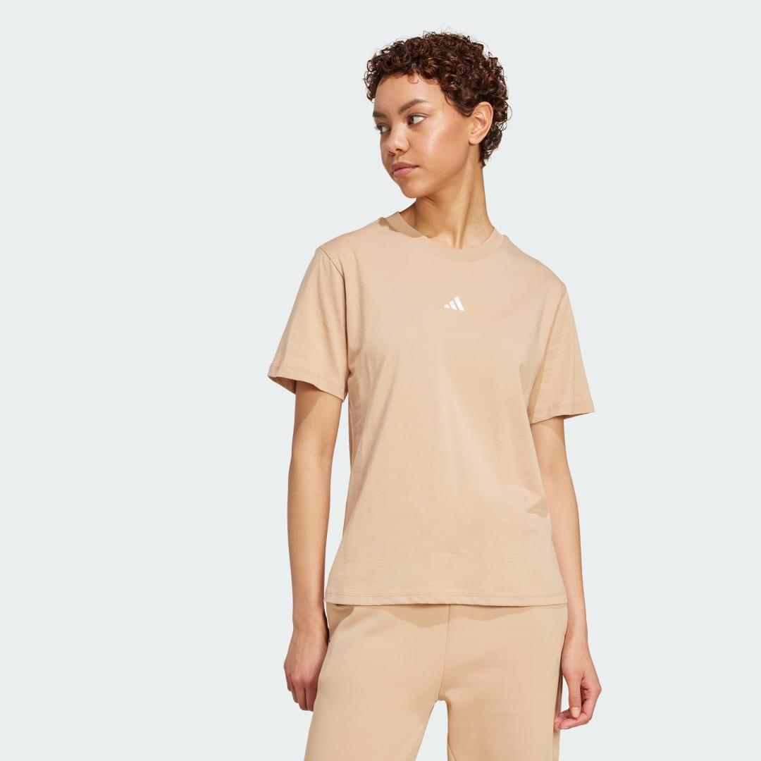 adidas Essentials Small Logo Cotton Tee Light Grey Heather S Womens Product Image