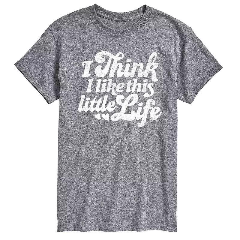 Men's I Think I Like This Little Life Graphic Tee, Size: Small, Grey Green Product Image
