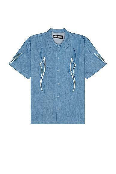 DOUBLE RAINBOUU West Coast Shirt in Blue Product Image