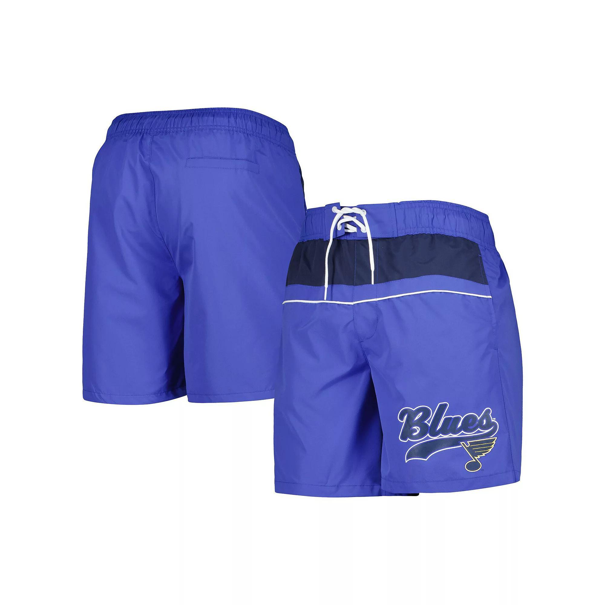 Men's Starter Blue St. Louis Blues Freestyle Volley Swim Shorts, Size: Large Product Image