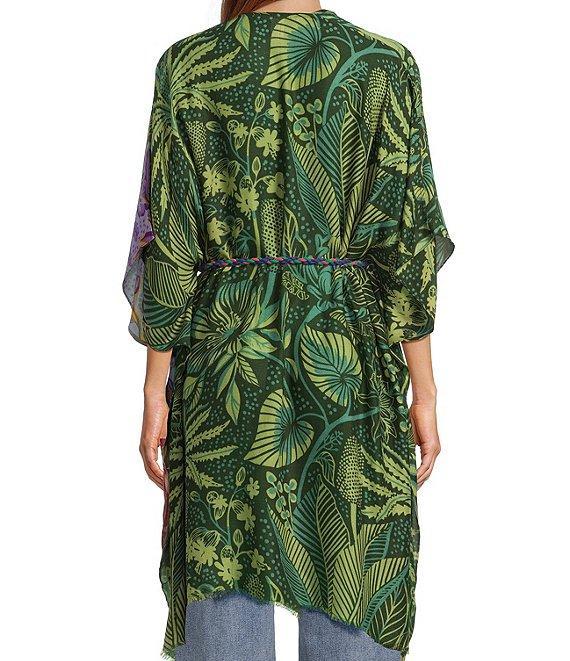 Anna & Ava Colorblock Palm Print Kimono Product Image