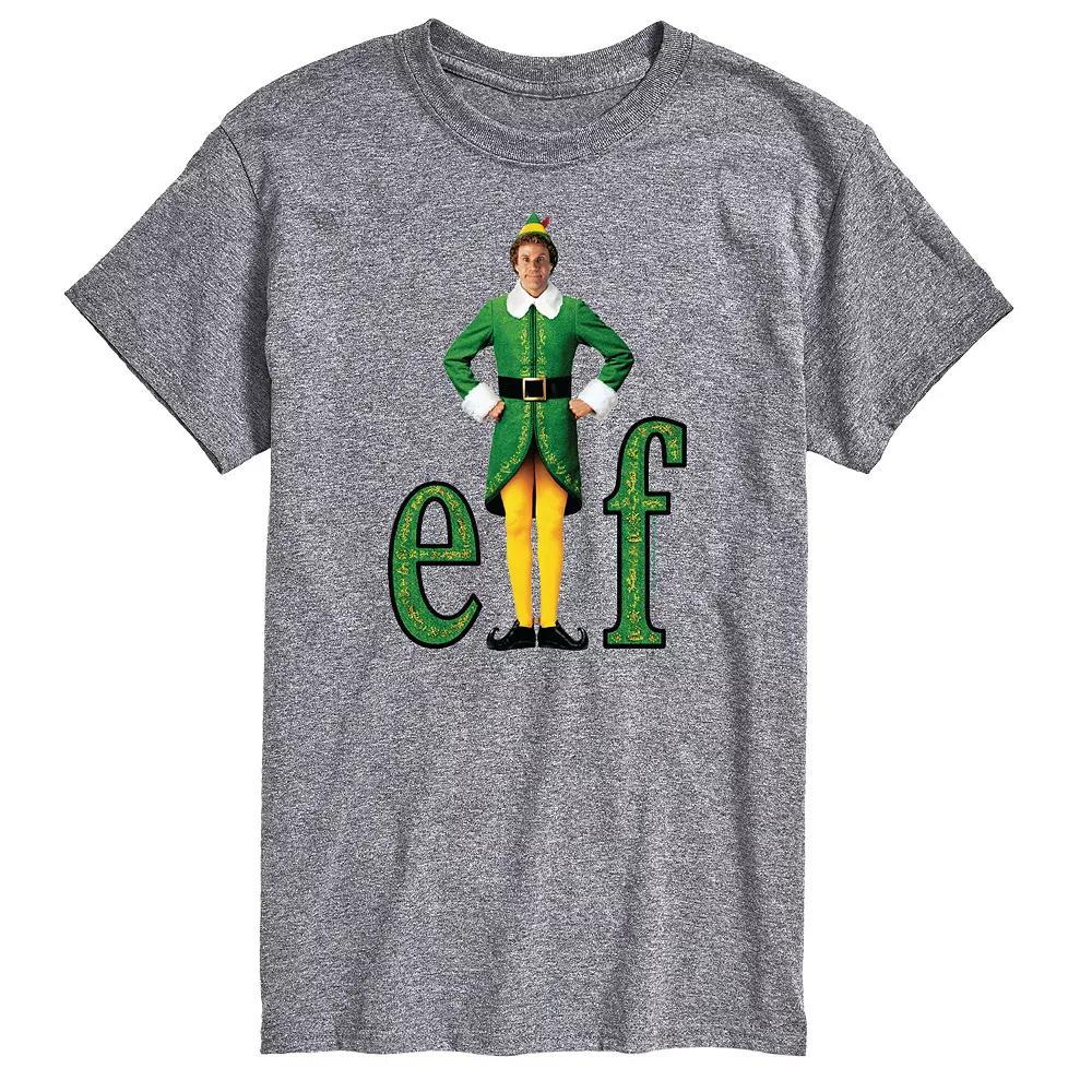 Men's Elf With Buddy Tee, Size: Large, Gray Product Image