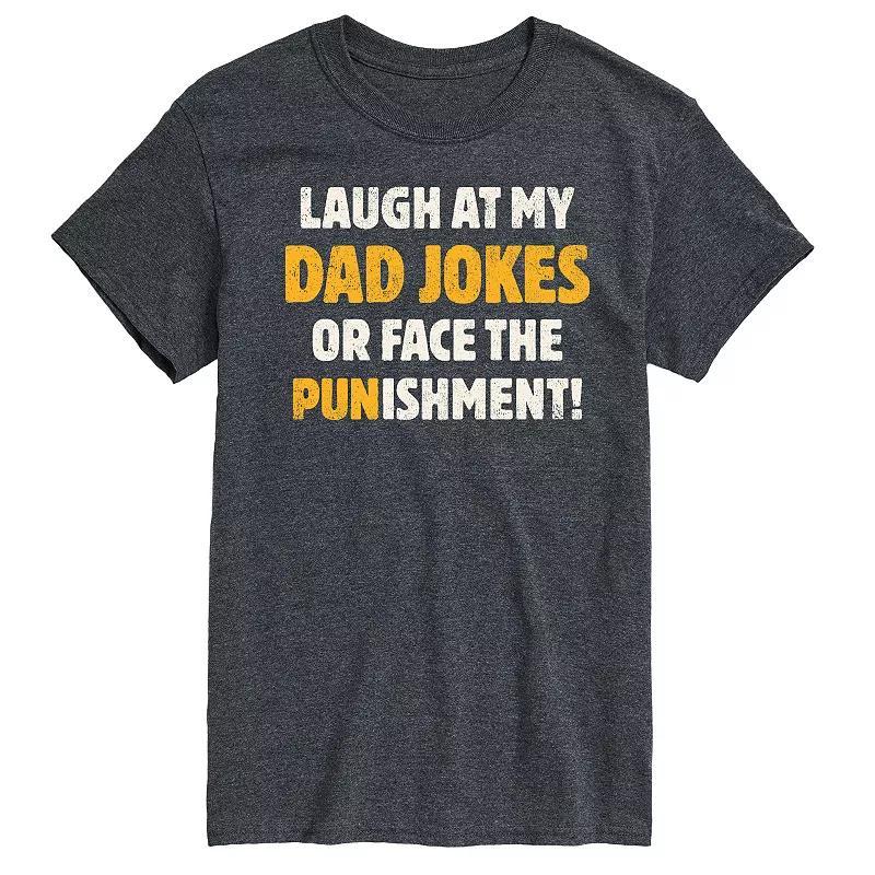Mens Dad Jokes Punishment Graphic Tee Product Image