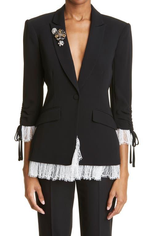 Cinq a Sept Roxie Lace Trim Blazer Product Image
