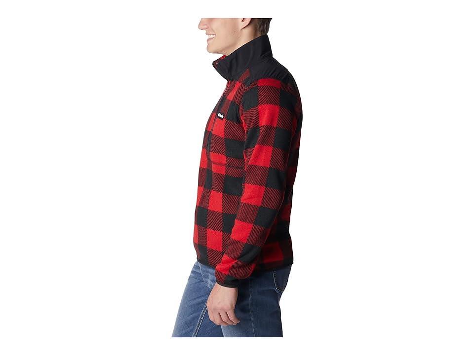 Columbia Sweater Weather II Printed 1/2 Zip (Mountain Check Print) Men's Clothing Product Image