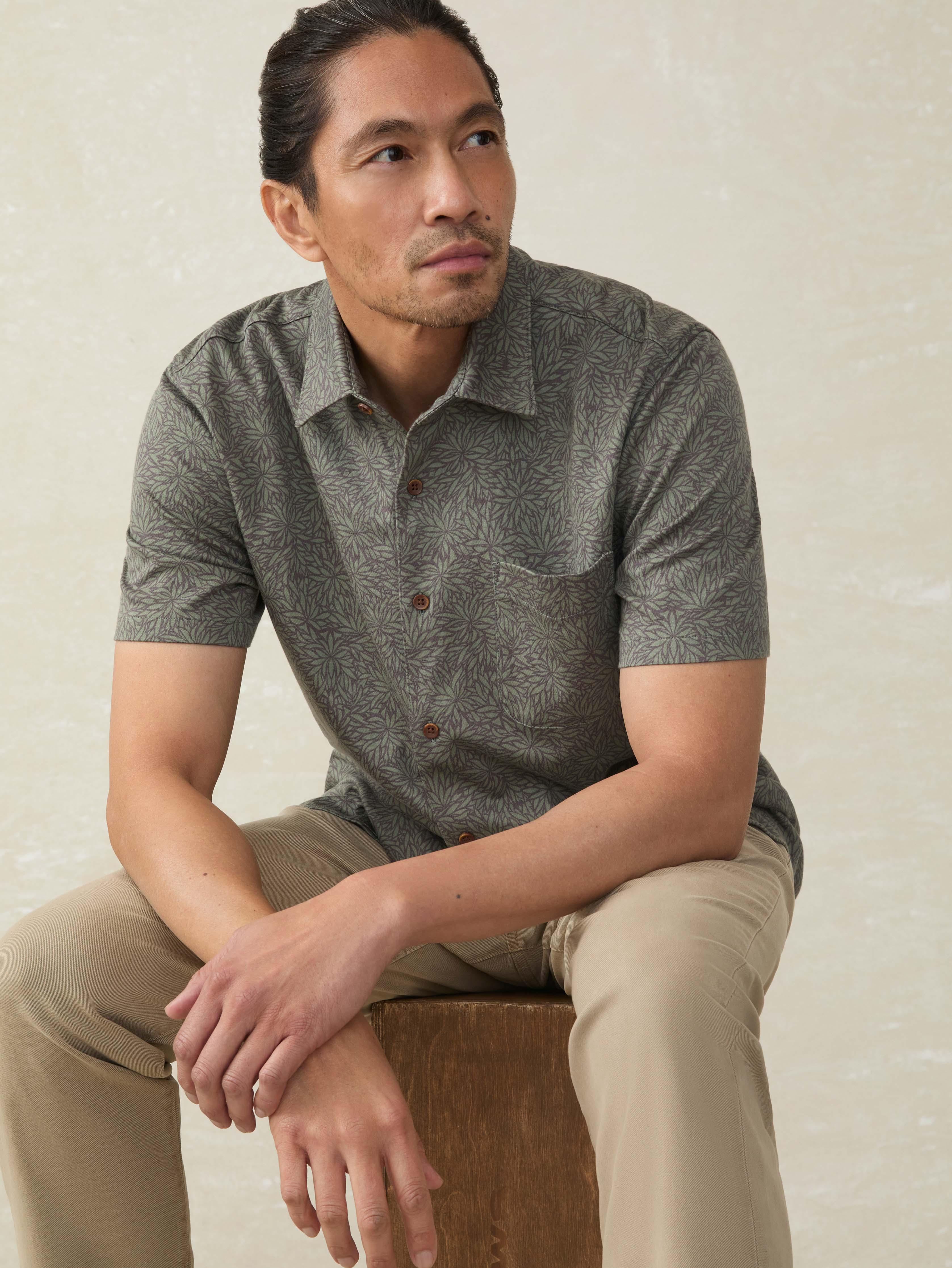 Short-Sleeve Hermosa Shirt - Olive Frond Product Image