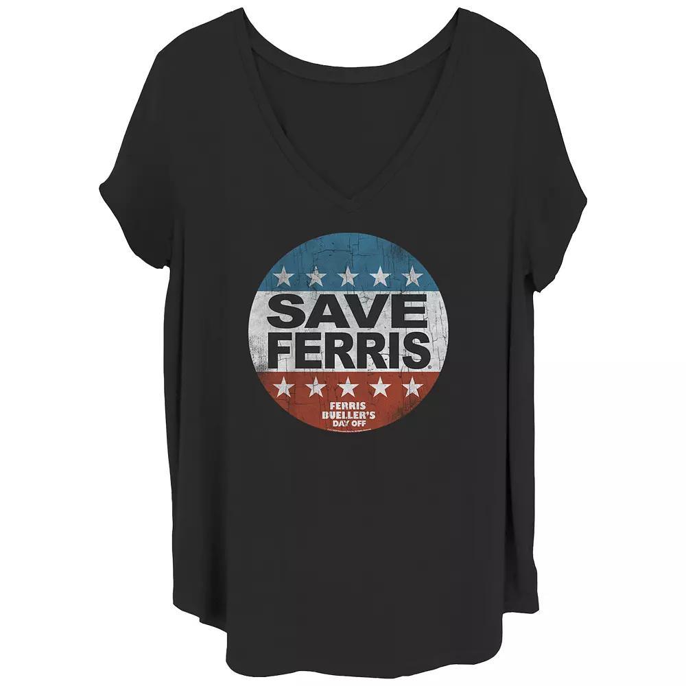 Juniors' Plus Size Ferris Was Saved Graphic Tee, Women's, Size: 2XL, Black Product Image