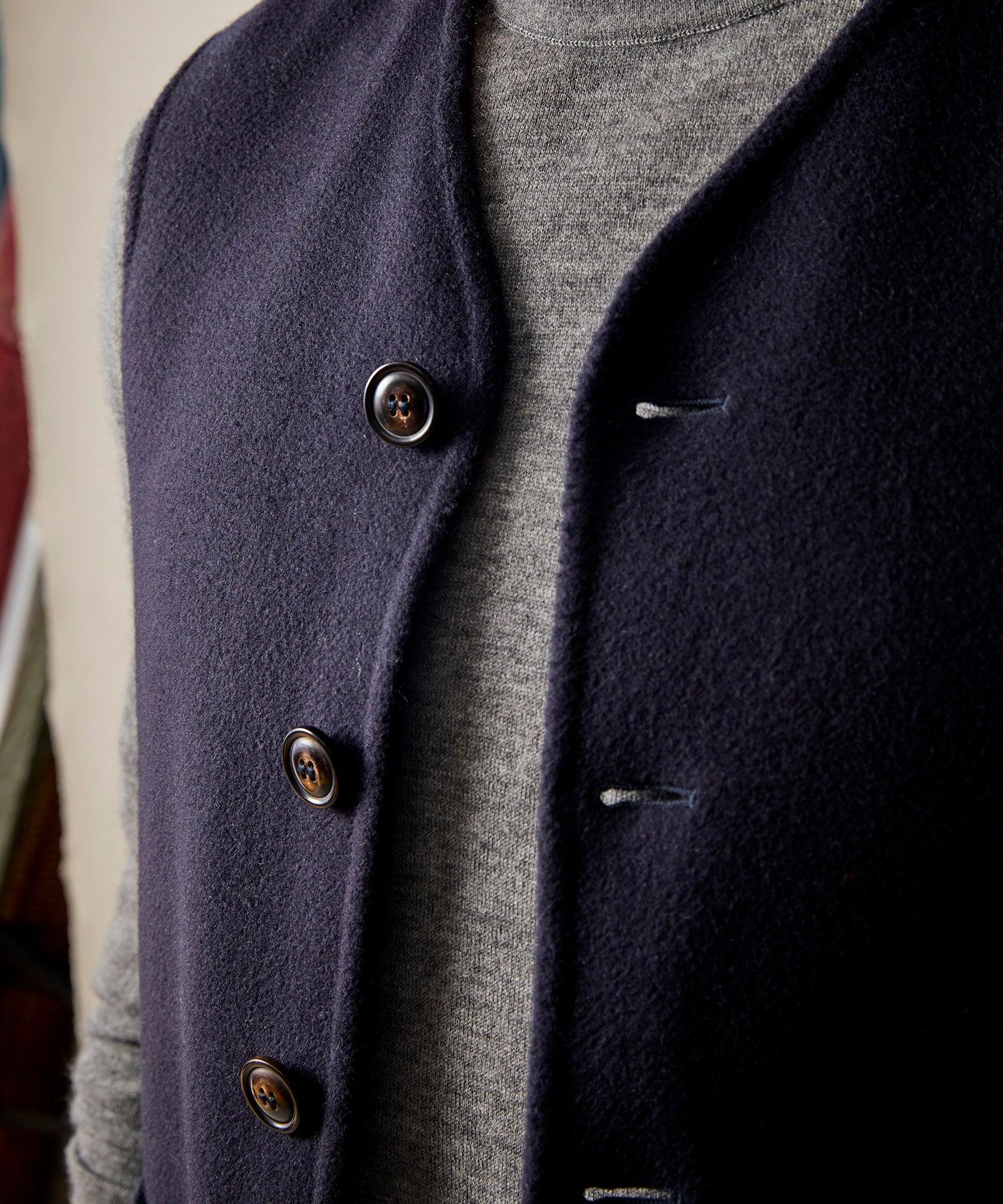 Italian Cashmere Vest in Navy Product Image