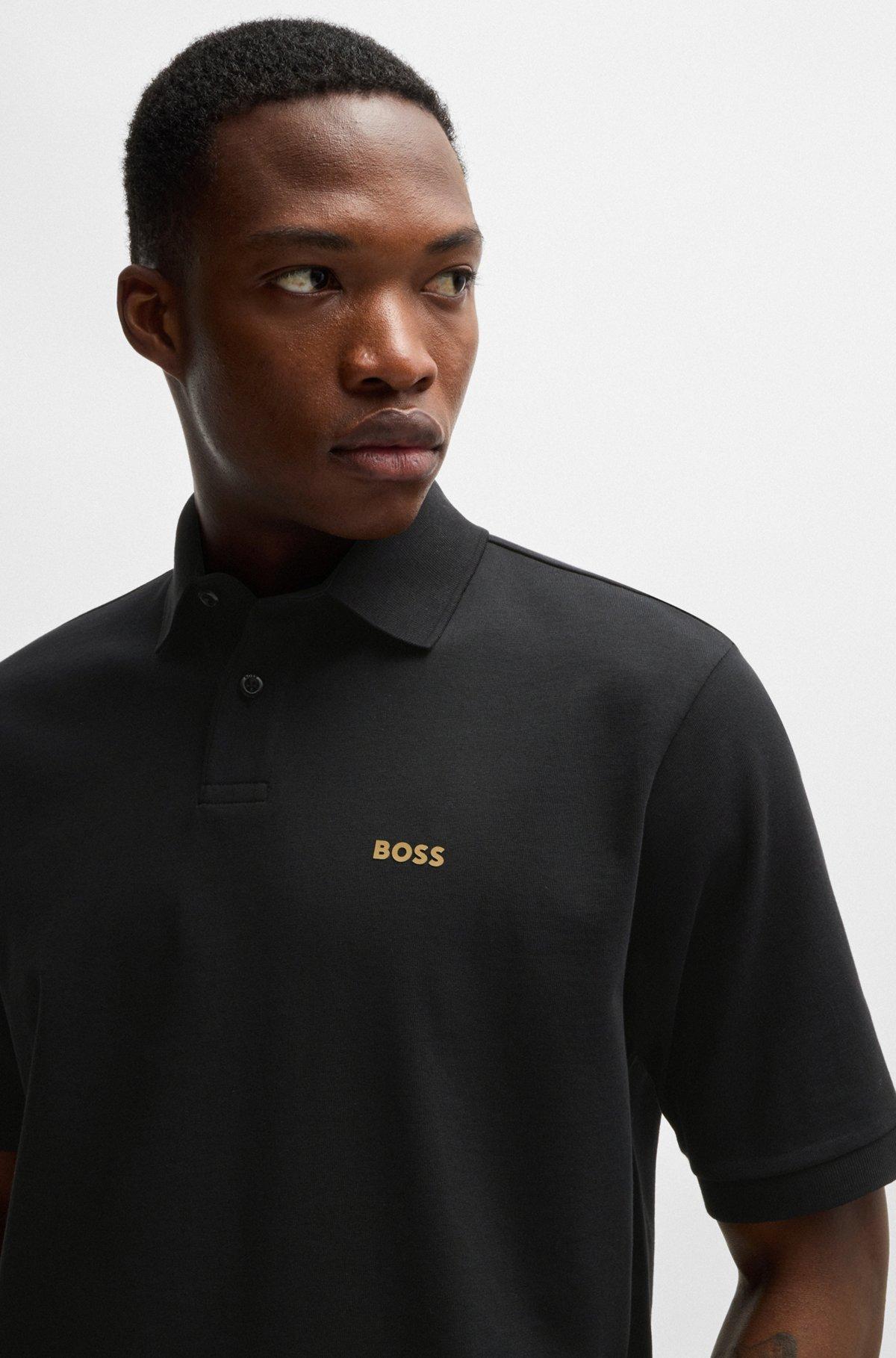 Cotton-jersey polo shirt with printed artwork Product Image