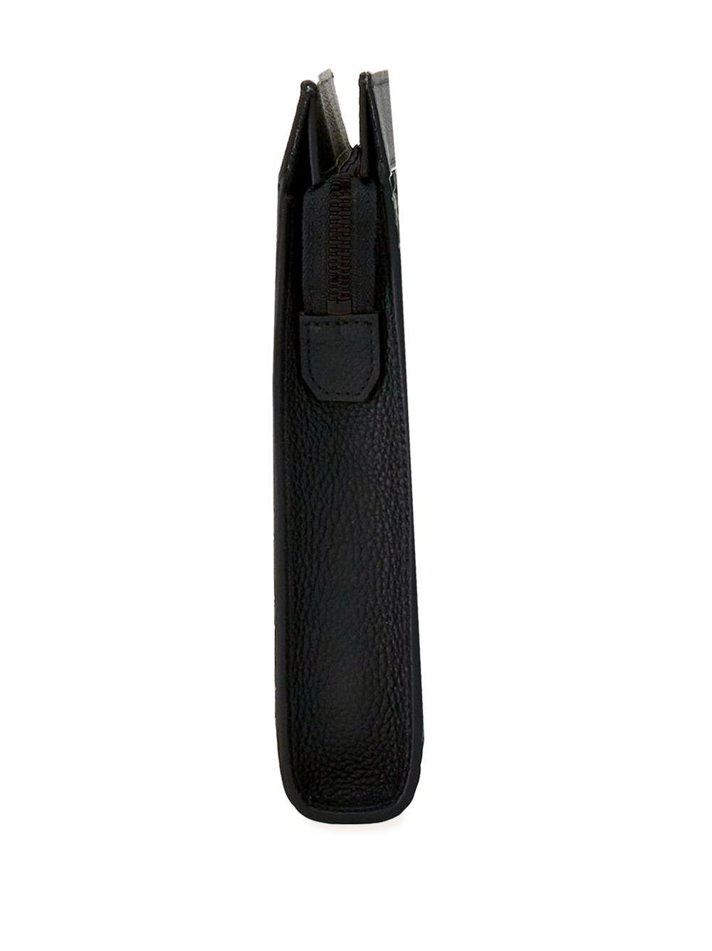 jacquard leather-trim pouch Product Image