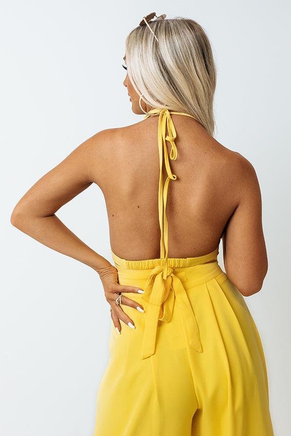 Forever Yours Wrap Crop Top In Yellow Product Image