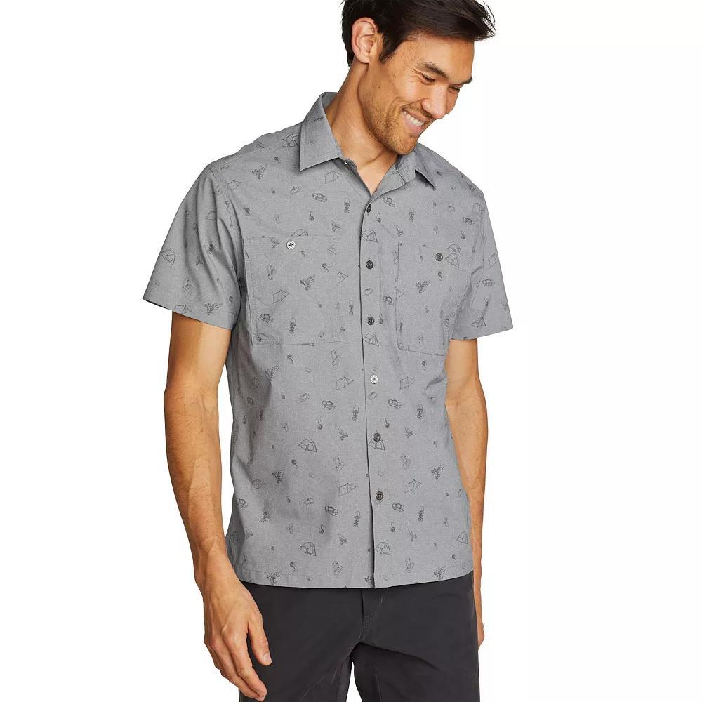 Men's Eddie Bauer Short Sleeve Rainier 3.0 Print Shirt, Size: Small, Dark Gray Product Image
