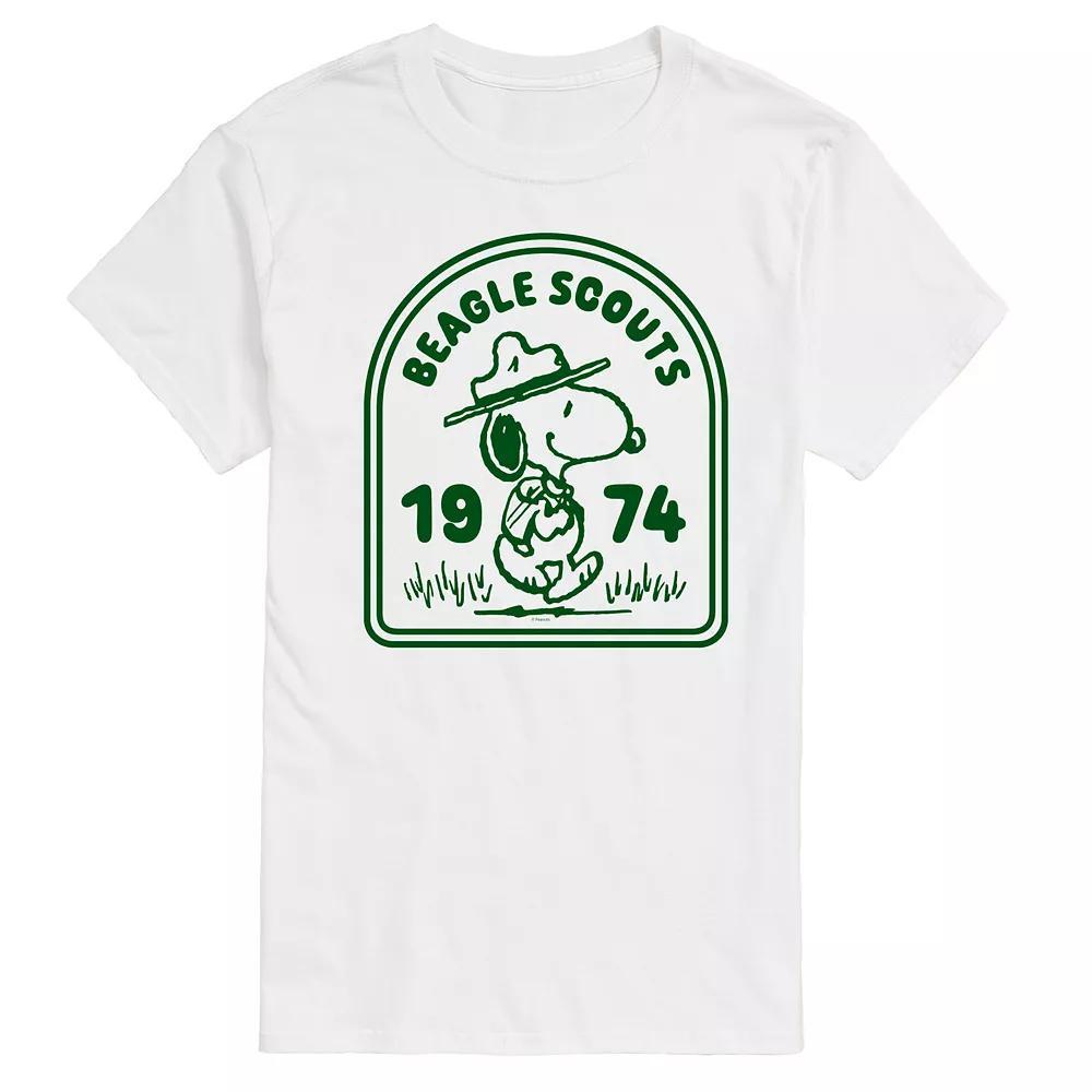 Men's Peanuts Beagle Scouts Badge Graphic Tee, Size: Large, White Product Image
