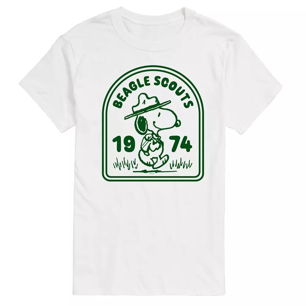 Men's Peanuts Beagle Scouts Badge Graphic Tee, Size: Large, White Product Image