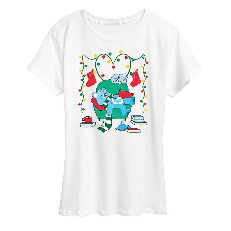 Womens Care Bears Cozy Christmas Graphic Tee, Girls Product Image