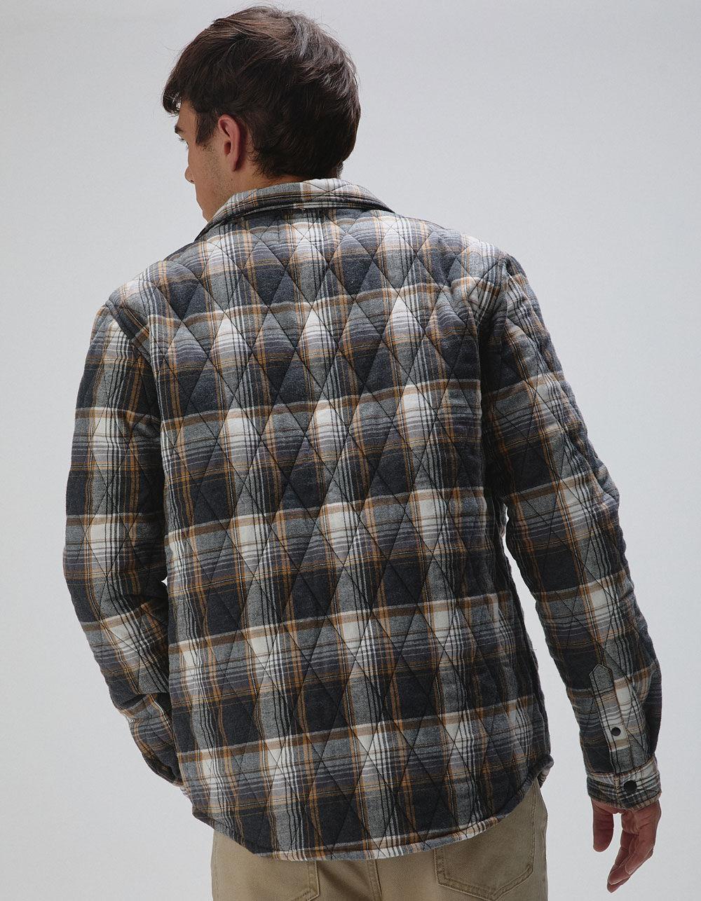 RSQ Mens Quilted Plaid Jacket - GRAY Product Image