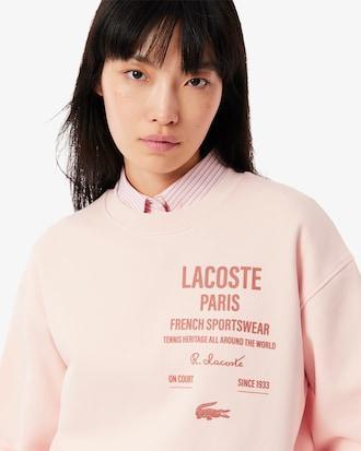 Women's Oversized Pleated Print Sweatshirt Product Image