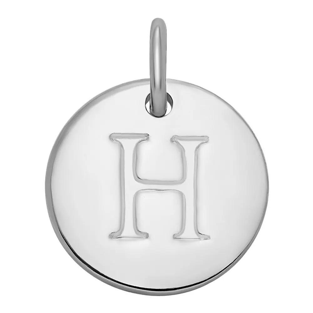 PRIMROSE Sterling Silver Letter Disc Charm, Women's, Sterling Silver N Product Image