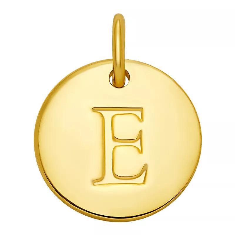 PRIMROSE 18k Gold Over Sterling Silver Letter Disc Charm, Women's, Gold Over Sterling B Product Image