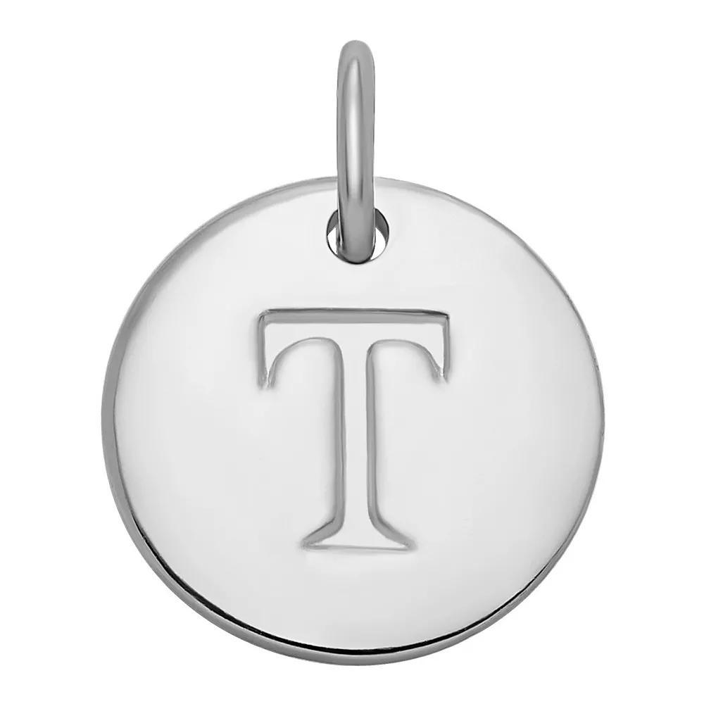 PRIMROSE Sterling Silver Letter Disc Charm, Women's, Sterling Silver N Product Image