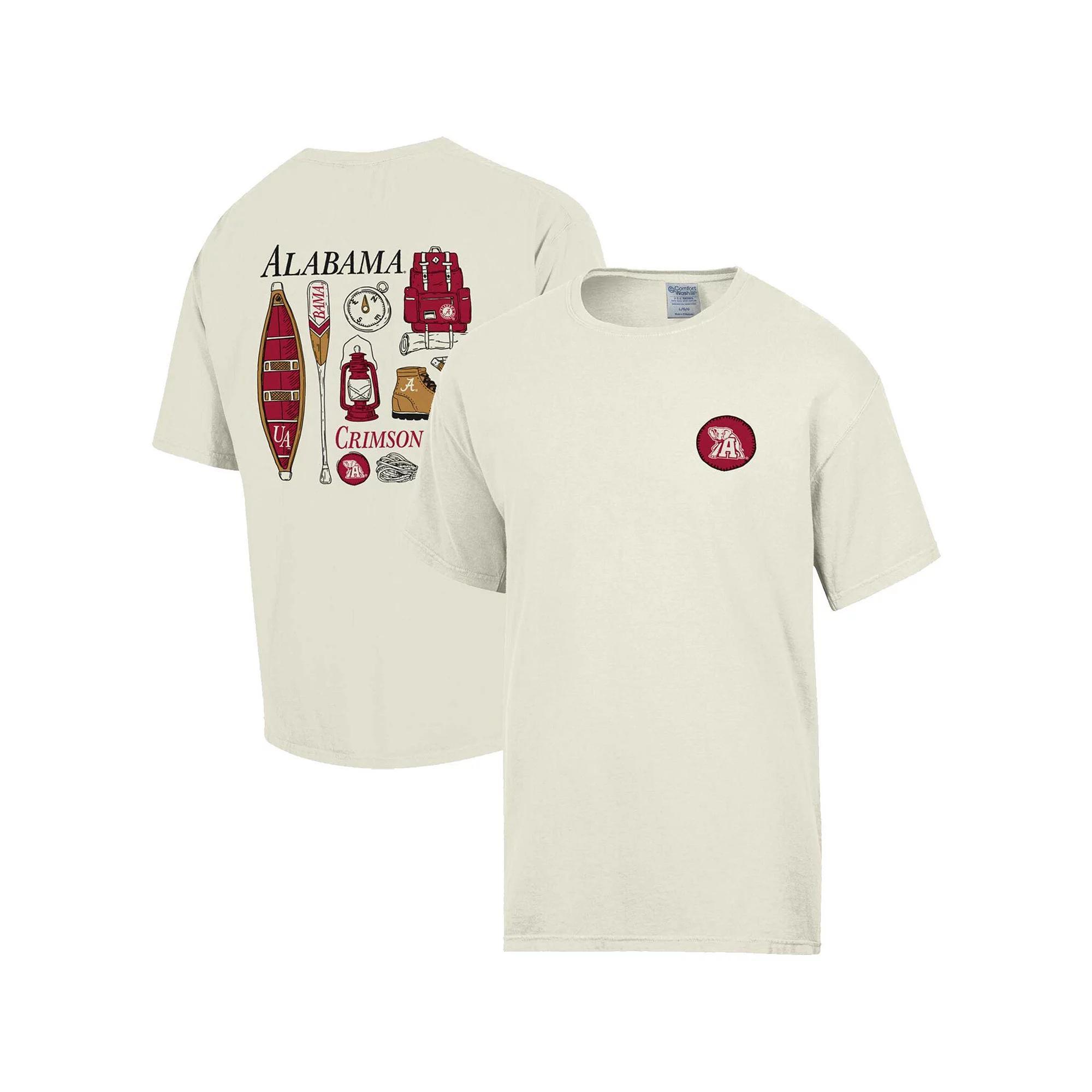 Mens Comfort Wash Cream Alabama Crimson Tide Camping Trip T-Shirt Product Image