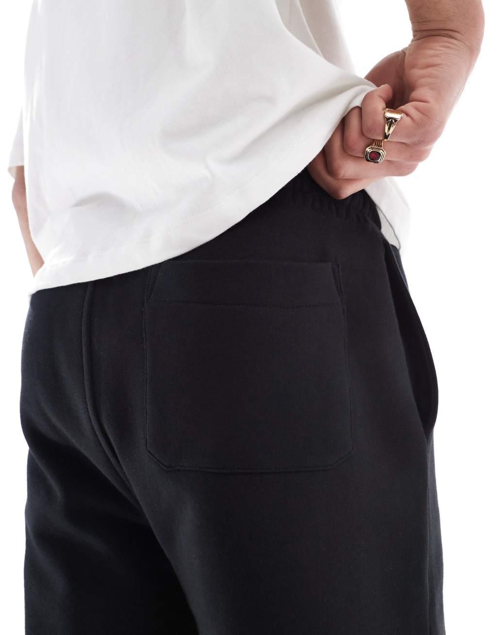 ASOS DESIGN essential skinny sweatpants in black Product Image