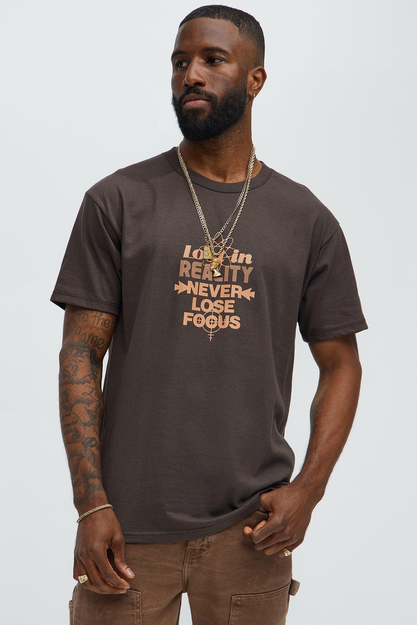 Lost In Reality Short Sleeve Tee - Brown Product Image