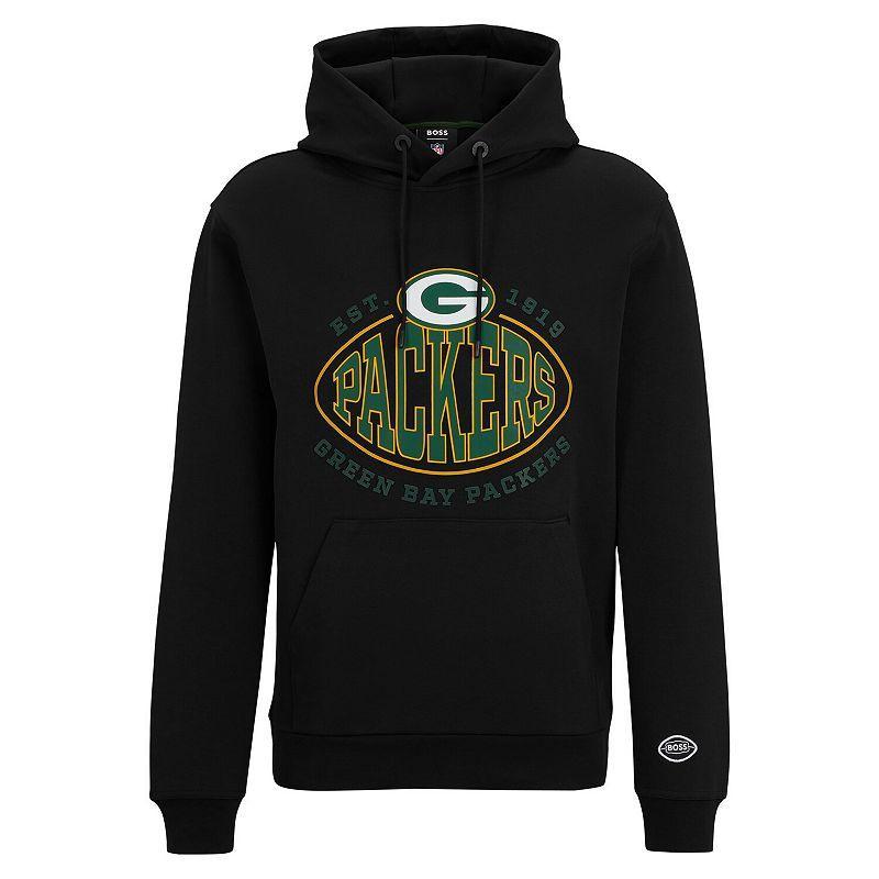 Men's BOSS X NFL  Black Minnesota Vikings Touchback Pullover Hoodie, Size: Medium Product Image