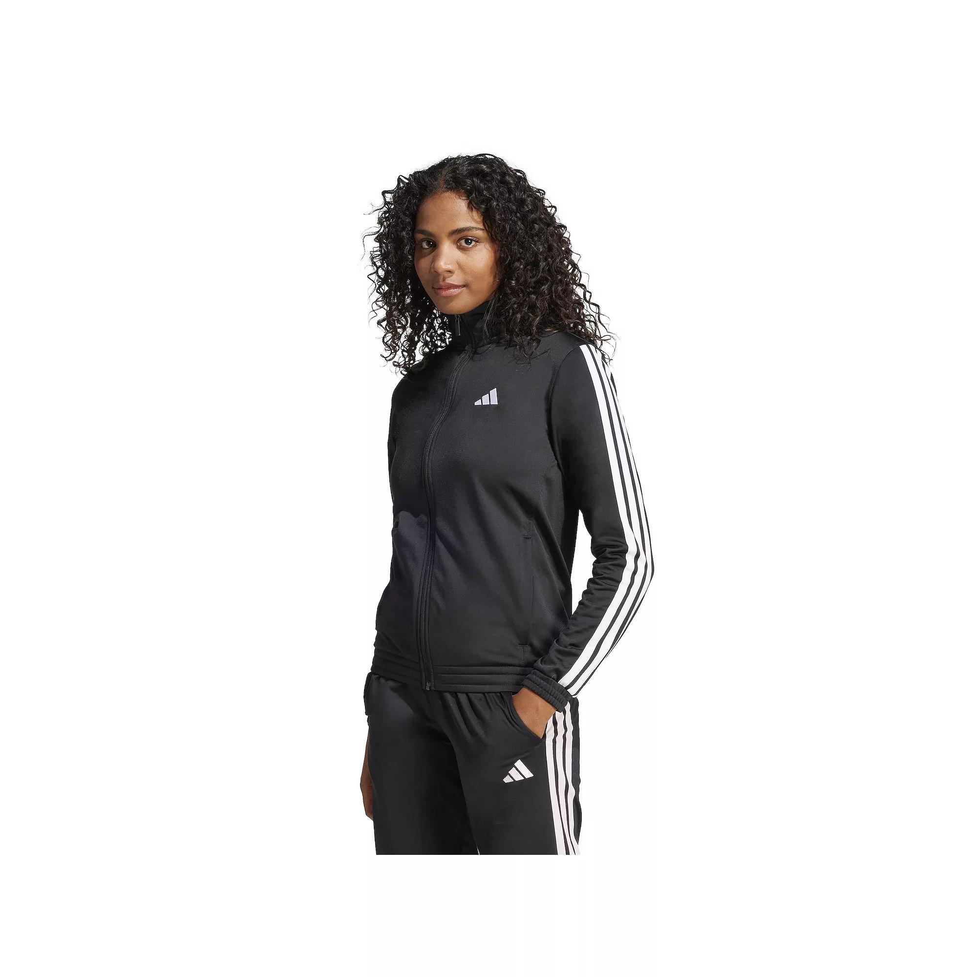 adidas Tricot 3-Stripes Track Jacket Black S Womens Product Image