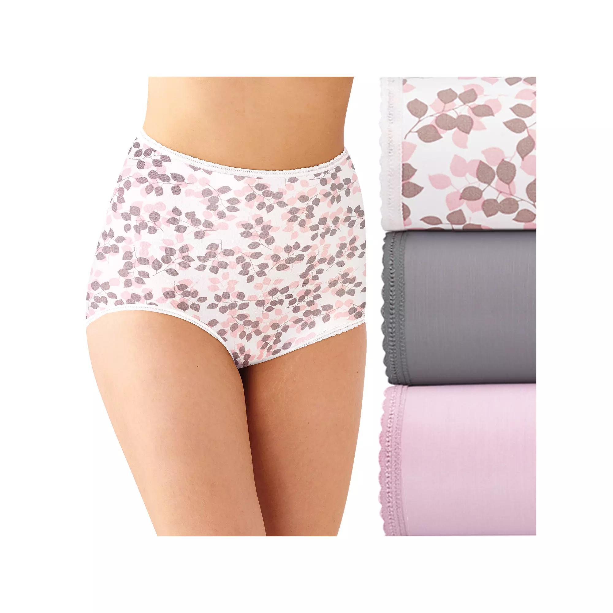Bali Skimp Skamp 3-Pack Brief Underwear DFA633, Women's, Size: 7, Pink Glass Blue Product Image