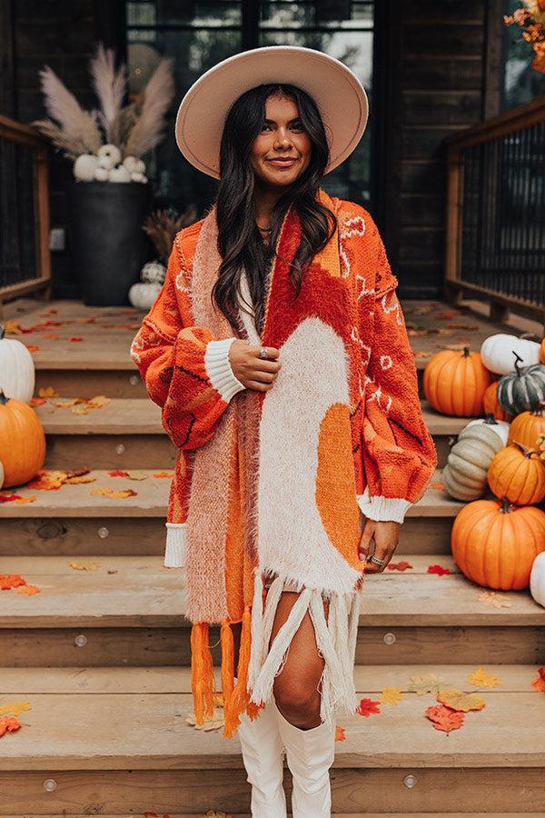 Cozier Than Most Eyelash Knit Scarf In Rust Product Image