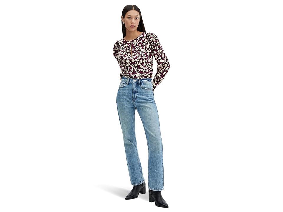 MANGO Berry Blouse (Maroon) Women's Blouse Product Image