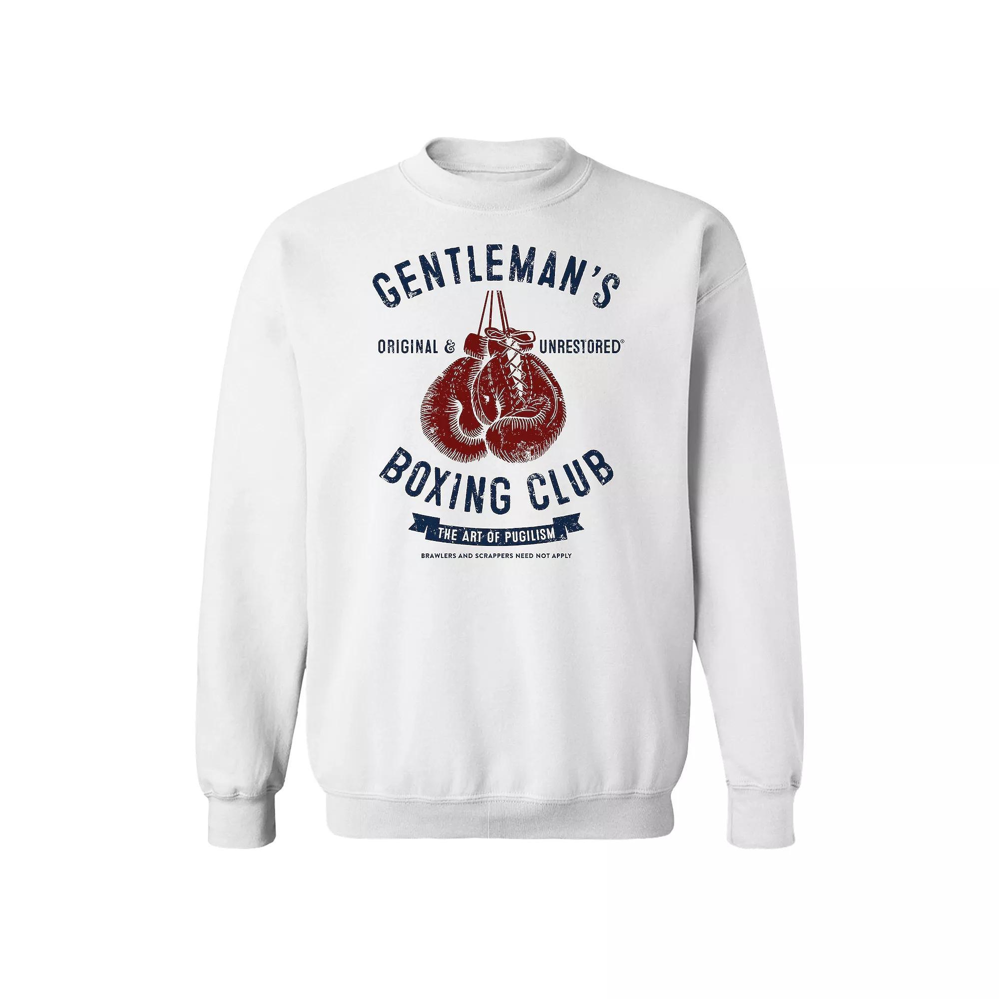 Men's Original & Unrestored Pugilism Fleece Graphic Sweatshirt, Size: Large, White Product Image