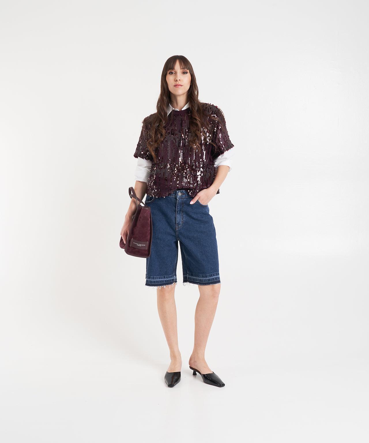 Denim bermuda shorts 'Nolie' Product Image