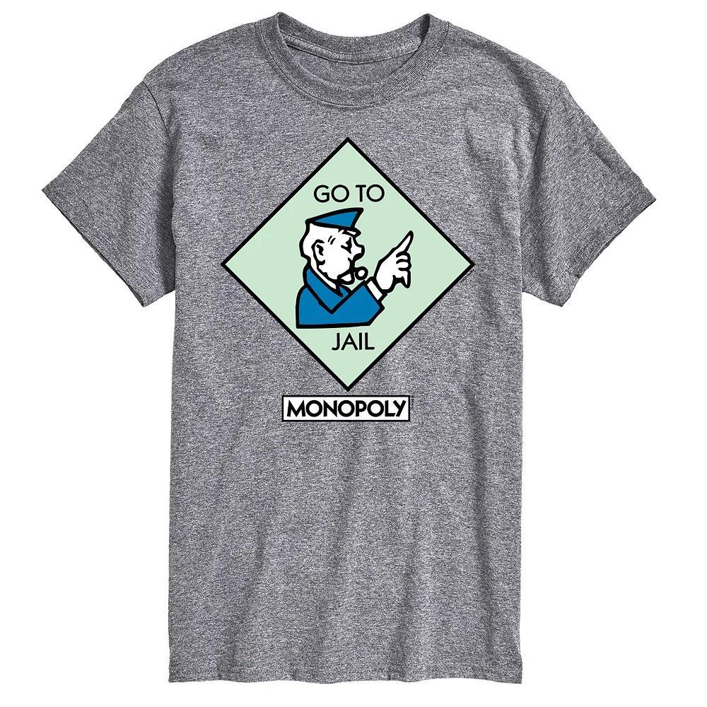 Mens Monopoly Go To Jail Square Graphic Tee Product Image