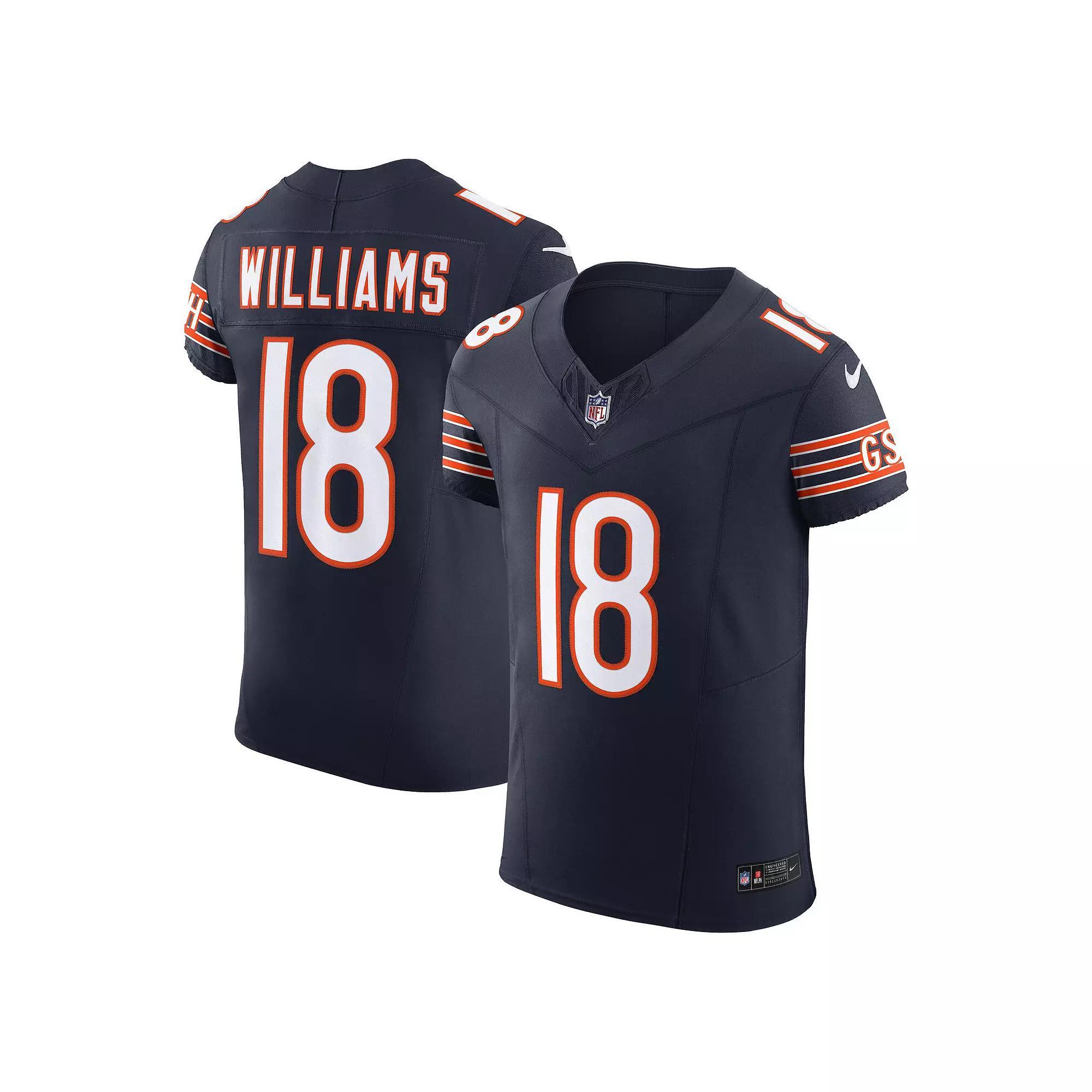 Men's Nike Caleb Williams Orange Chicago Bears Alternate Vapor F.U.S.E. Elite Jersey, Size: 40 Product Image